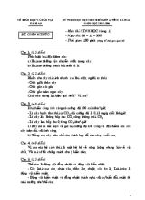 Kỳ thi chọn học sinh giỏi lớp 12 năm học 2005-2006 môn thi sinh học